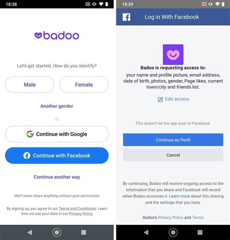 entrar no badoo pelo facebook|Como fazer login no Badoo usando o Facebook